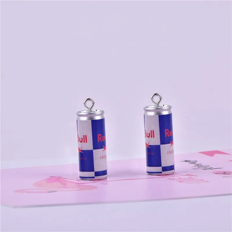 10Pcs Simulation 3D Drink Bottle Charms Ρητίνη Ποτά κρεμαστά για σκουλαρίκια Μπρελόκ Κοσμήματα Making DIY Crafts Findings