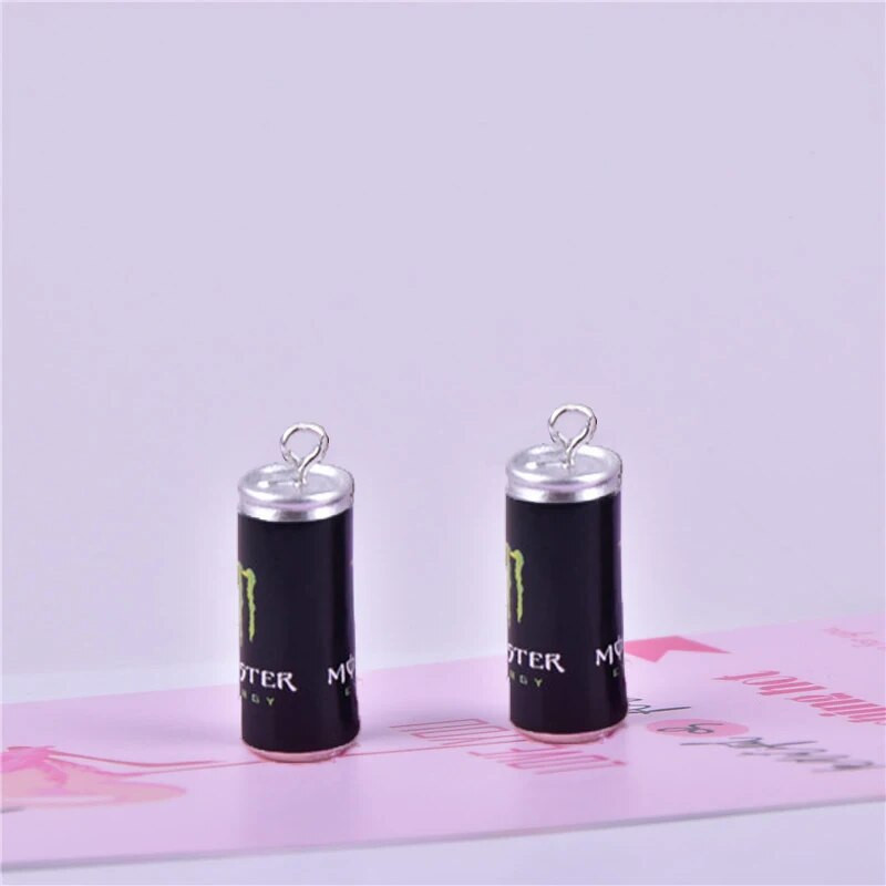 10Pcs Simulation 3D Drink Bottle Charms Ρητίνη Ποτά κρεμαστά για σκουλαρίκια Μπρελόκ Κοσμήματα Making DIY Crafts Findings