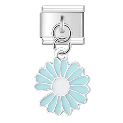 Hapiship Nova modna glazura u boji Cvijet tratinčice Talijanski linkovi Šarm Fit 9 mm Narukvica od nehrđajućeg čelika Izrada nakita DIY DJ436