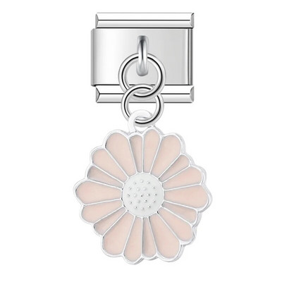 Hapiship Nova modna glazura u boji Cvijet tratinčice Talijanski linkovi Šarm Fit 9 mm Narukvica od nehrđajućeg čelika Izrada nakita DIY DJ436