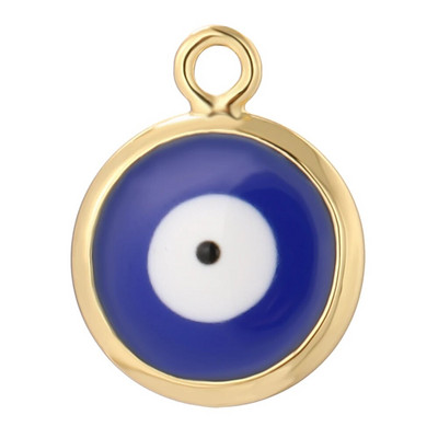 Mielos širdies žvaigždės Mėnulio meškiuko spurga Evil Blue Eye Chrams papuošalų gamybos reikmenims Aukso spalvos „Pasidaryk pats“ auskarai, apyrankės, kaklo papuošalai