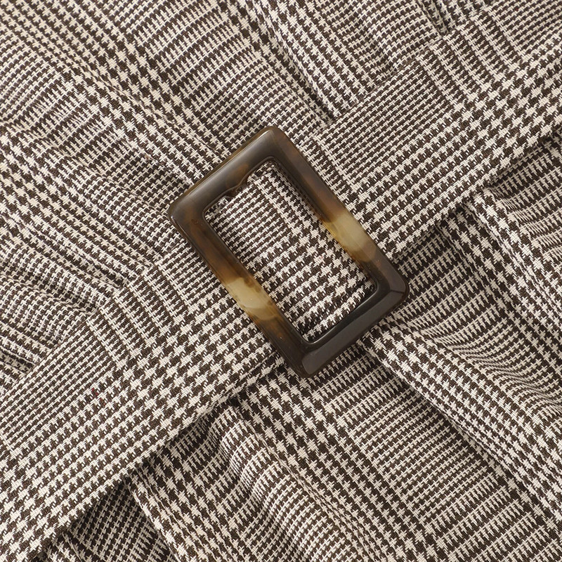 2023 Άνοιξη και Φθινόπωρο για κορίτσια Παιδικά ρούχα Καρό φόρεμα με μακρυμάνικο καπέλο ζώνης Κομψό φόρεμα μόδας 8 9 10 11 12 ετών