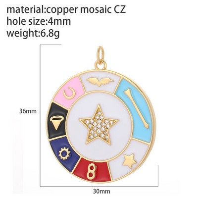 Moon Star Heart Designer amuletid ehete valmistamise tarvikute jaoks Bohemia värvilised armsad ripatsvõlusid isetehtud kõrvarõngad kaelakee võlusid