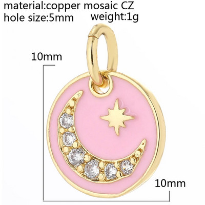 Moon Star Heart Designer amuletid ehete valmistamise tarvikute jaoks Bohemia värvilised armsad ripatsvõlusid isetehtud kõrvarõngad kaelakee võlusid