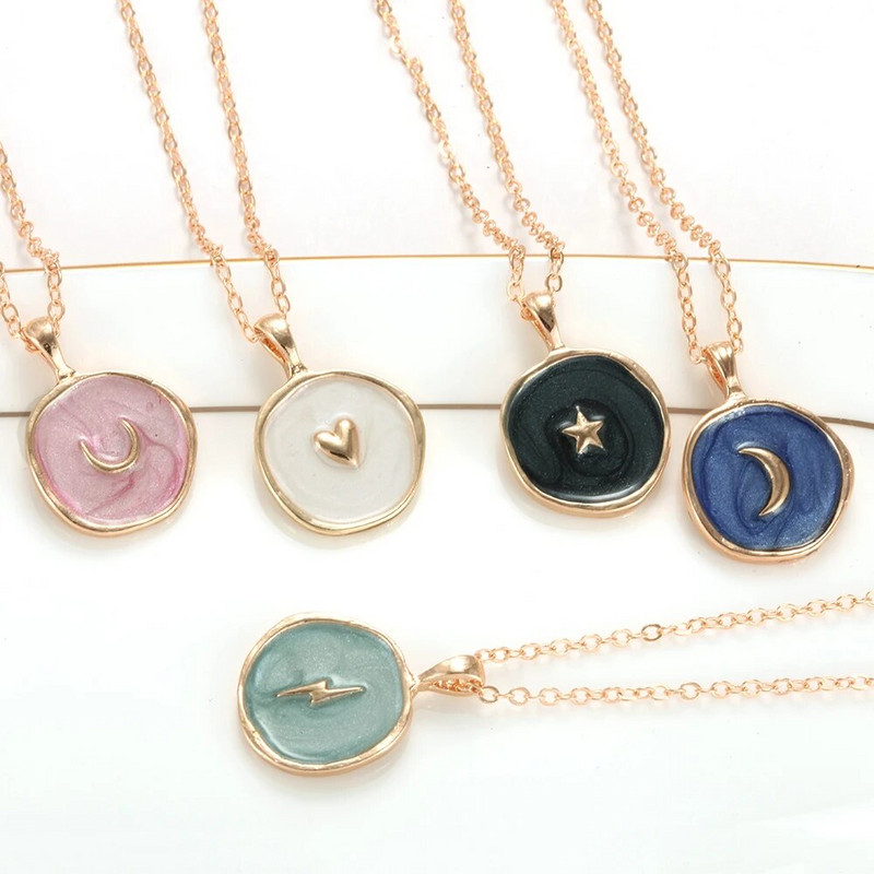 Moon Star Heart Designer amuletid ehete valmistamise tarvikute jaoks Bohemia värvilised armsad ripatsvõlusid isetehtud kõrvarõngad kaelakee võlusid