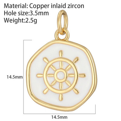 Anchor Star Moon amuletid kullavärvi elevant rippuvad ehete valmistamise tarvikud isetehtud kaelakee käevõru kõrvarõngas 2022 uus