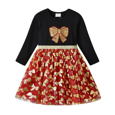 VIKITA Božićna haljina za djevojčice Princess haljine sa šljokicama Dječja čipkasta mrežasta tutu balska haljina Elegantni vestidos Novogodišnja odjeća za djevojčice