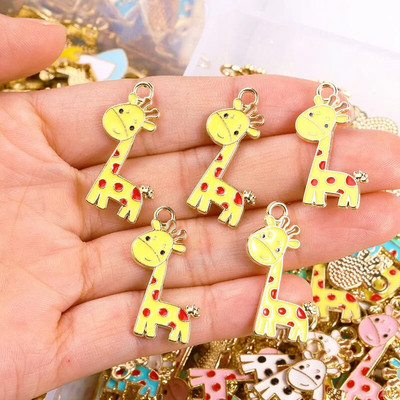 10 tk segatud 9 stiili emaili tilkuv õli kaktus ananass pottidega ripats armas taim käsitsi valmistatud võlu DIY ehted tarvikud käsitöö