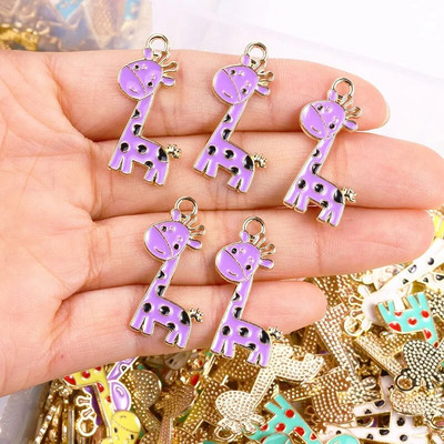 10 tk segatud 9 stiili emaili tilkuv õli kaktus ananass pottidega ripats armas taim käsitsi valmistatud võlu DIY ehted tarvikud käsitöö