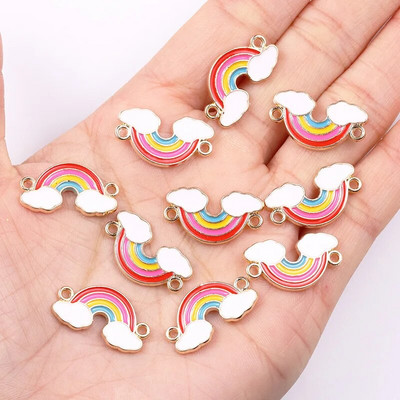 20 τμχ Πολύχρωμο γκλίτερ πεταλούδα λουλούδι καρδιές άλογο μενταγιόν γλυκά γούρια DIY βραχιόλι κολιέ Σύνδεσμος αξεσουάρ Κοσμήματα