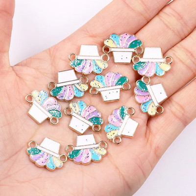 20 τμχ Πολύχρωμο γκλίτερ πεταλούδα λουλούδι καρδιές άλογο μενταγιόν γλυκά γούρια DIY βραχιόλι κολιέ Σύνδεσμος αξεσουάρ Κοσμήματα