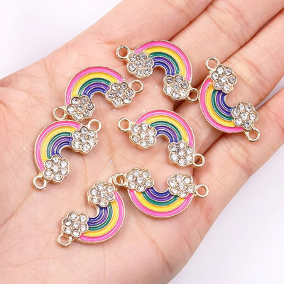 20 τμχ Πολύχρωμο γκλίτερ πεταλούδα λουλούδι καρδιές άλογο μενταγιόν γλυκά γούρια DIY βραχιόλι κολιέ Σύνδεσμος αξεσουάρ Κοσμήματα