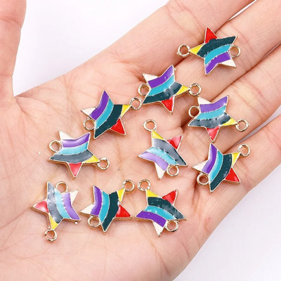 20 τμχ Πολύχρωμο γκλίτερ πεταλούδα λουλούδι καρδιές άλογο μενταγιόν γλυκά γούρια DIY βραχιόλι κολιέ Σύνδεσμος αξεσουάρ Κοσμήματα