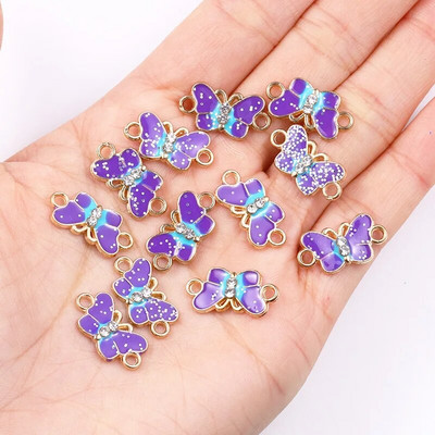 20 τμχ Πολύχρωμο γκλίτερ πεταλούδα λουλούδι καρδιές άλογο μενταγιόν γλυκά γούρια DIY βραχιόλι κολιέ Σύνδεσμος αξεσουάρ Κοσμήματα
