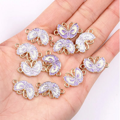 20 τμχ Πολύχρωμο γκλίτερ πεταλούδα λουλούδι καρδιές άλογο μενταγιόν γλυκά γούρια DIY βραχιόλι κολιέ Σύνδεσμος αξεσουάρ Κοσμήματα