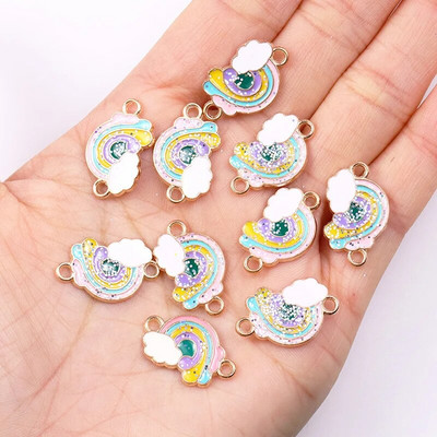 20 τμχ Πολύχρωμο γκλίτερ πεταλούδα λουλούδι καρδιές άλογο μενταγιόν γλυκά γούρια DIY βραχιόλι κολιέ Σύνδεσμος αξεσουάρ Κοσμήματα