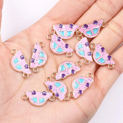 20 τμχ Πολύχρωμο γκλίτερ πεταλούδα λουλούδι καρδιές άλογο μενταγιόν γλυκά γούρια DIY βραχιόλι κολιέ Σύνδεσμος αξεσουάρ Κοσμήματα