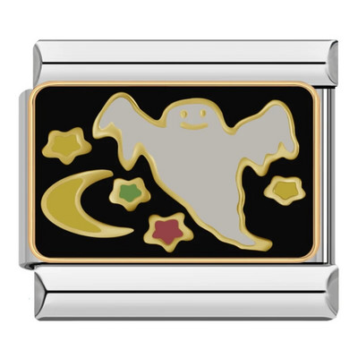 „Hapiship 2024 Fashion Eye Ghost Cat Hope Devil Charm“ itališkos nuorodos, tinkančios 9 mm nerūdijančio plieno moteriškos apyrankės, gaminančios papuošalus DJ773