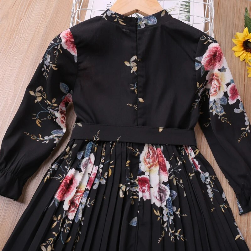 Χιούμορ Bear φόρεμα για κορίτσια μακρυμάνικο φιόγκο μπλουζάκι casual διαδικασία πτύχωσης Παιδικά ρούχα Παιδικά ρούχα