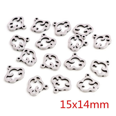 30 kom/lot Privjesci koji ne blijede od nehrđajućeg čelika 316 Perje List Mjesec Zvijezda Srce Za ogrlicu privjesak privjesak Izrada nakita diy