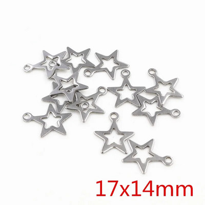 30 kom/lot Privjesci koji ne blijede od nehrđajućeg čelika 316 Perje List Mjesec Zvijezda Srce Za ogrlicu privjesak privjesak Izrada nakita diy