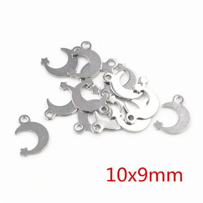 30 kom/lot Privjesci koji ne blijede od nehrđajućeg čelika 316 Perje List Mjesec Zvijezda Srce Za ogrlicu privjesak privjesak Izrada nakita diy