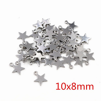 30 kom/lot Privjesci koji ne blijede od nehrđajućeg čelika 316 Perje List Mjesec Zvijezda Srce Za ogrlicu privjesak privjesak Izrada nakita diy