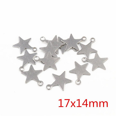 30 kom/lot Privjesci koji ne blijede od nehrđajućeg čelika 316 Perje List Mjesec Zvijezda Srce Za ogrlicu privjesak privjesak Izrada nakita diy