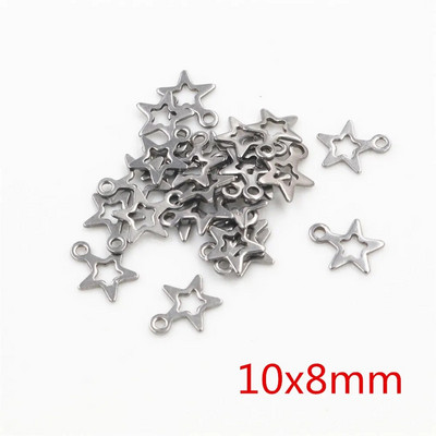 30 kom/lot Privjesci koji ne blijede od nehrđajućeg čelika 316 Perje List Mjesec Zvijezda Srce Za ogrlicu privjesak privjesak Izrada nakita diy