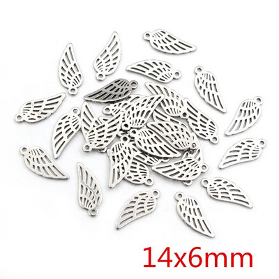 30 kom/lot Privjesci koji ne blijede od nehrđajućeg čelika 316 Perje List Mjesec Zvijezda Srce Za ogrlicu privjesak privjesak Izrada nakita diy