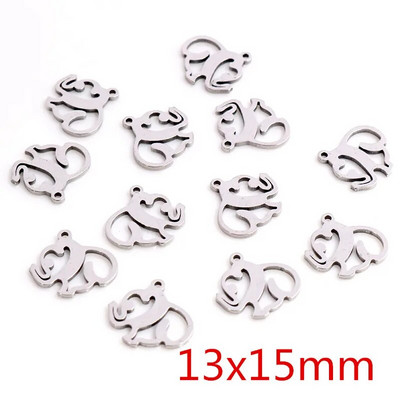 30 kom/lot Privjesci koji ne blijede od nehrđajućeg čelika 316 Perje List Mjesec Zvijezda Srce Za ogrlicu privjesak privjesak Izrada nakita diy