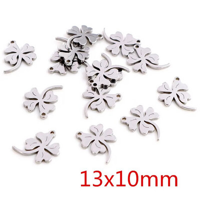 30 kom/lot Privjesci koji ne blijede od nehrđajućeg čelika 316 Perje List Mjesec Zvijezda Srce Za ogrlicu privjesak privjesak Izrada nakita diy