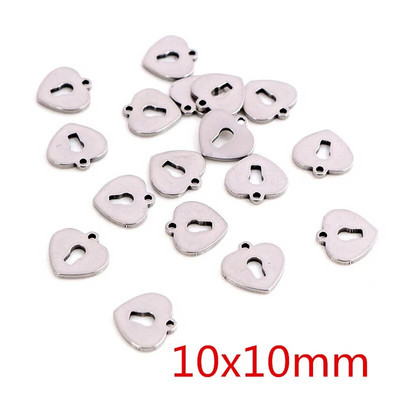 30 kom/lot Privjesci koji ne blijede od nehrđajućeg čelika 316 Perje List Mjesec Zvijezda Srce Za ogrlicu privjesak privjesak Izrada nakita diy