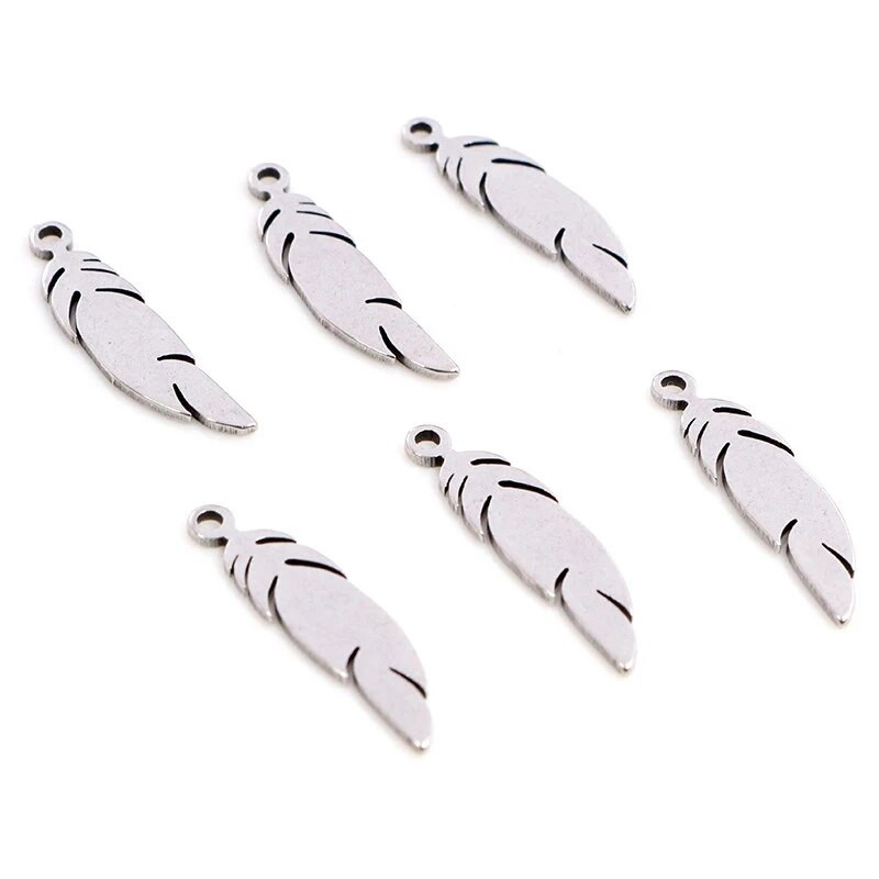 30 kom/lot Privjesci koji ne blijede od nehrđajućeg čelika 316 Perje List Mjesec Zvijezda Srce Za ogrlicu privjesak privjesak Izrada nakita diy