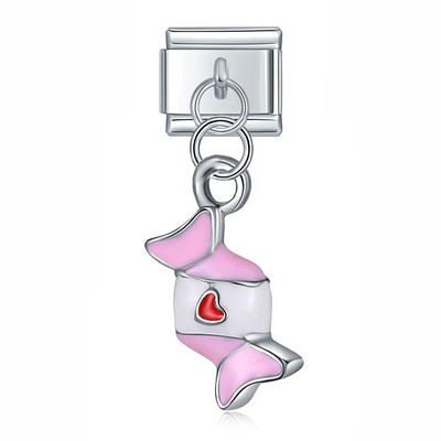 Hapiship Fashion Bikini Drums Candy Durian Κιθάρα Italian Links Charm Fit 9mm Βραχιόλι από ανοξείδωτο ατσάλι Κοσμήματα DIY Making DJ099