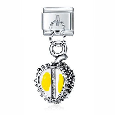 Hapiship Fashion Bikini Drums Candy Durian Κιθάρα Italian Links Charm Fit 9mm Βραχιόλι από ανοξείδωτο ατσάλι Κοσμήματα DIY Making DJ099