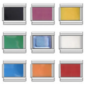 Hapiship Uus originaal Daisy Must Valge Sinine Värv Itaalia Links Charm Fit 9mm Käevõru roostevabast terasest ehete tegemine DJ067