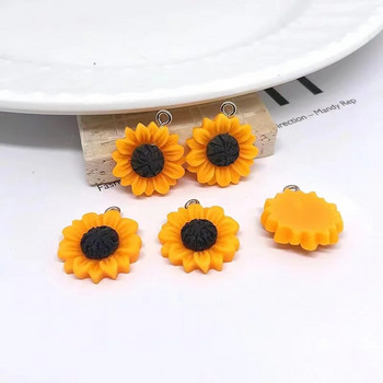 10 τμχ 25/30mm Simulation Sunflower Cute Charms For Pendant DIY Earrings Κολιέ Κοσμήματα Αξεσουάρ Εύρεση