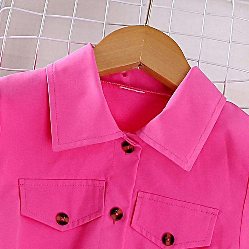 Rochie Copii Fete 8-12 ani Rochie trandafir roșu cu mâneci scurte Pentru fete Rochie de vară pentru fete Rochii casual de prințesă