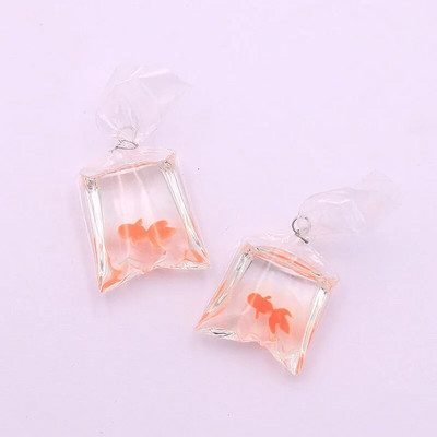 6 τμχ 5 Χρώμα 23*30 2023 New Resin Goldfish Charms Κρεμαστό μπρελόκ κοσμήματα για DIY γούρια τηλεφώνου Making Jewelry Materials