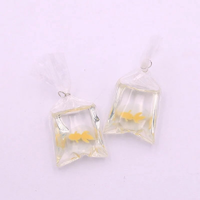 6 τμχ 5 Χρώμα 23*30 2023 New Resin Goldfish Charms Κρεμαστό μπρελόκ κοσμήματα για DIY γούρια τηλεφώνου Making Jewelry Materials