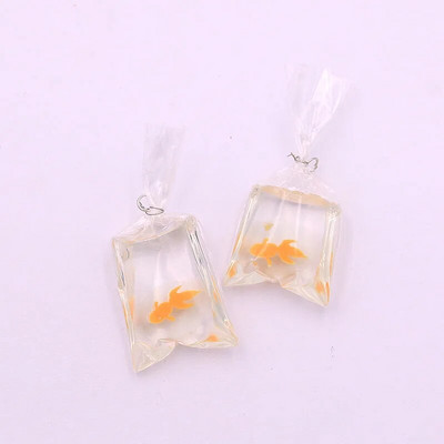 6 τμχ 5 Χρώμα 23*30 2023 New Resin Goldfish Charms Κρεμαστό μπρελόκ κοσμήματα για DIY γούρια τηλεφώνου Making Jewelry Materials