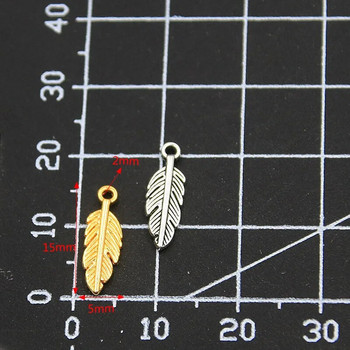 80 τμχ 5*15 χιλιοστά 9 Χρώμα Χονδρική MINI Feather Charms Νέο κρεμαστό κρεμαστό από κράμα ψευδάργυρου μετάλλου Animal DIY Χειροποίητες Κατασκευές Χειροτεχνίας