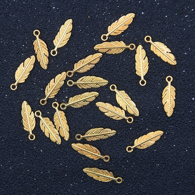 80 vnt 5 * 15 mm 9 spalvų didmeninė prekyba MINI plunksnų pakabukai Nauji metaliniai cinko lydinio gyvūniniai pakabukai „Pasidaryk pats“ rankų darbo amatų gaminiai