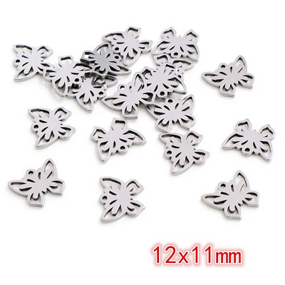 30 tk/partii No Fade Charms 316 roostevabast terasest liblikasüdame võlusid käsitööna valmistatud ripatsite ehete valmistamine, meisterdamine kaelakee jaoks
