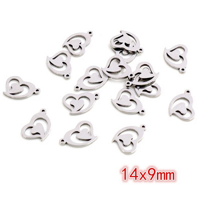 30 tk/partii No Fade Charms 316 roostevabast terasest liblikasüdame võlusid käsitööna valmistatud ripatsite ehete valmistamine, meisterdamine kaelakee jaoks