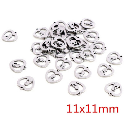 30 tk/partii No Fade Charms 316 roostevabast terasest liblikasüdame võlusid käsitööna valmistatud ripatsite ehete valmistamine, meisterdamine kaelakee jaoks
