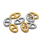 5 τμχ Ανοξείδωτο ατσάλι Pig Snout Charms 15x24mm Θήτα μενταγιόν για DIY κολιέ Βραχιόλι Συνδέσεις Κούμπες Κατασκευή κοσμημάτων