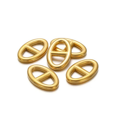 5 τμχ Ανοξείδωτο ατσάλι Pig Snout Charms 15x24mm Θήτα μενταγιόν για DIY κολιέ Βραχιόλι Συνδέσεις Κούμπες Κατασκευή κοσμημάτων