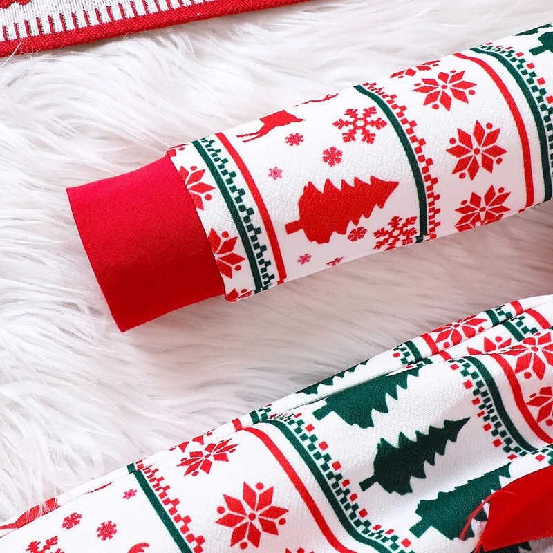 Prowow 3-7Y Vaikiškos kalėdinės suknelės mergaitėms Red Deers spausdinta suknelė su diržu Naujųjų metų kostiumas vaikams Kalėdiniai drabužiai